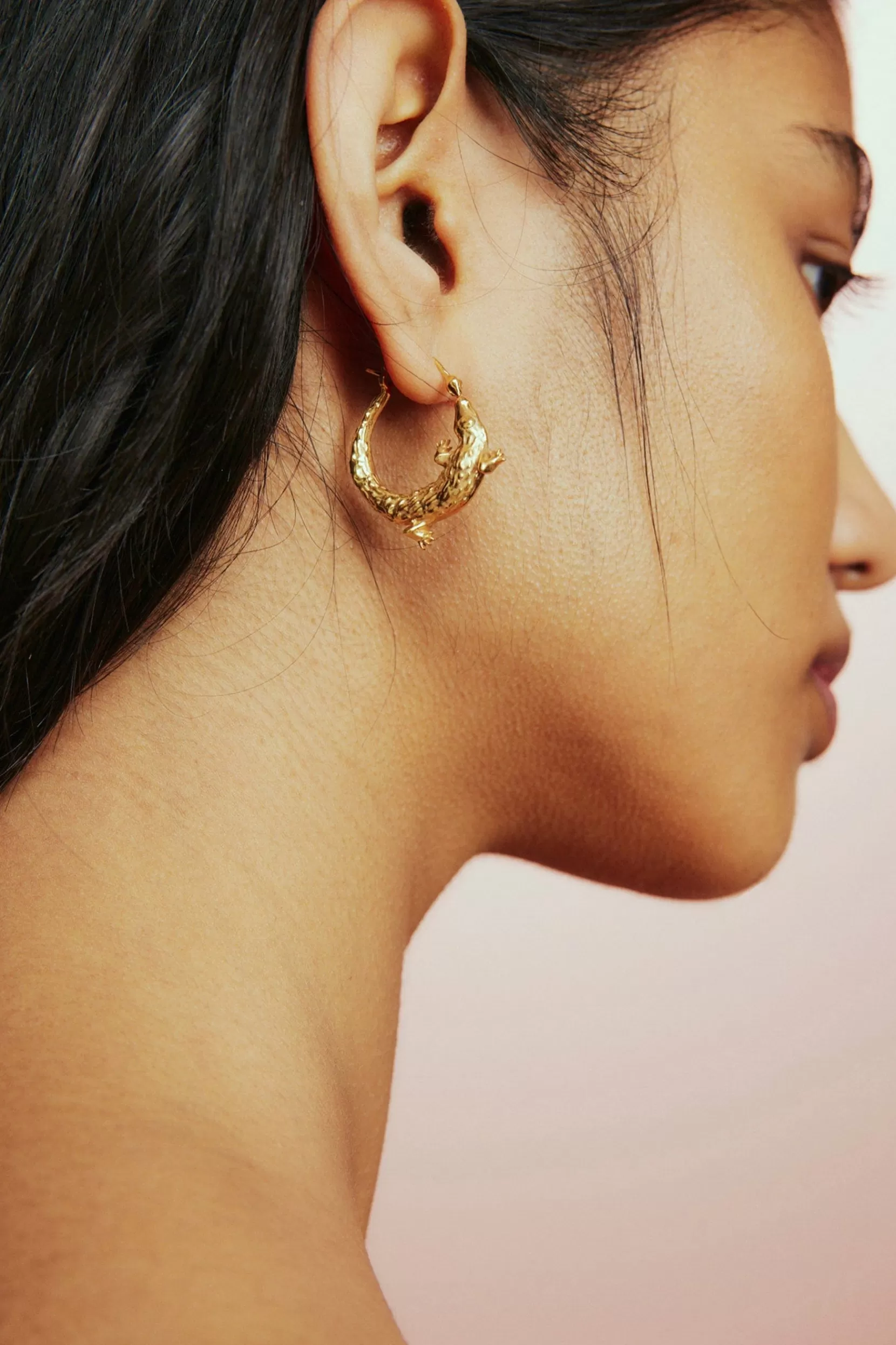 New Alemais Aligator Hoop - Earrings