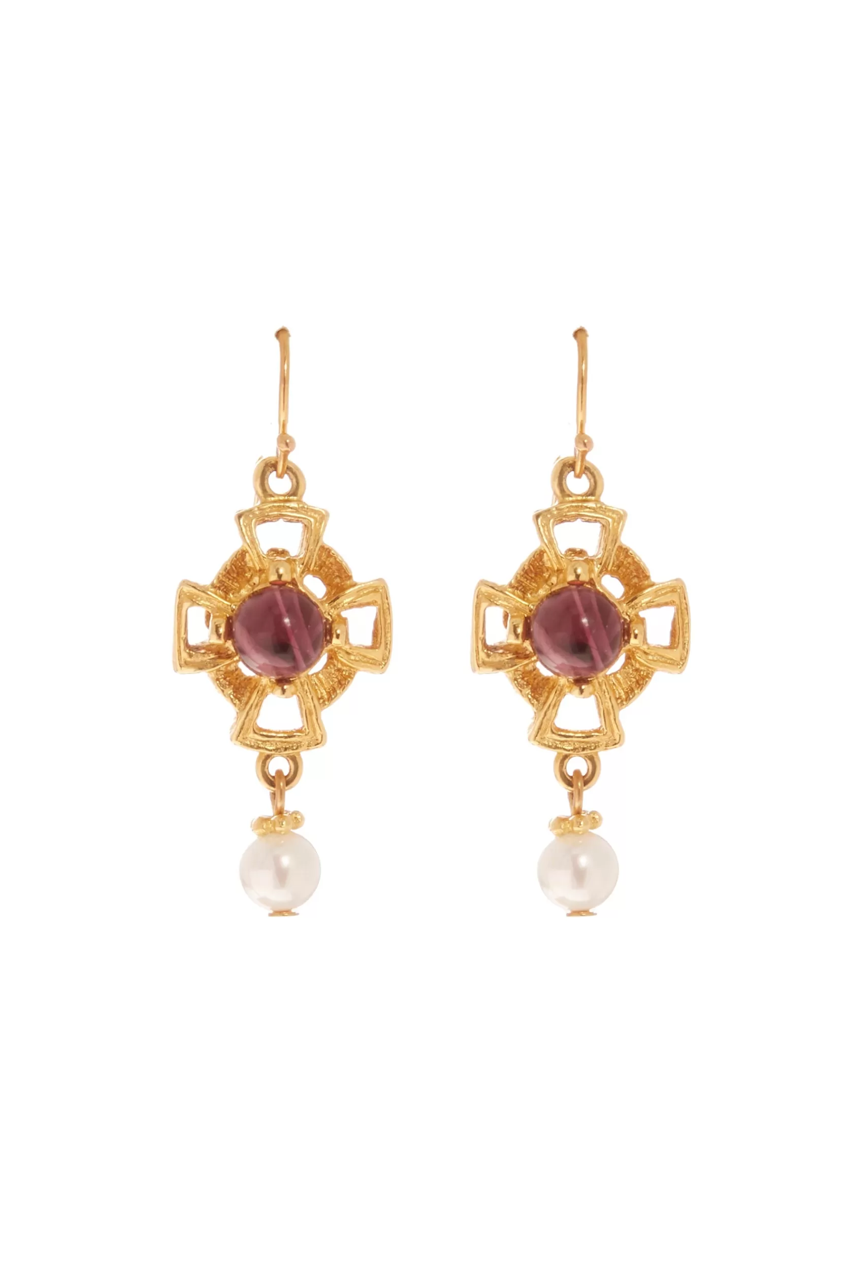 Clearance Ben Amun Bezel Earring - Earrings