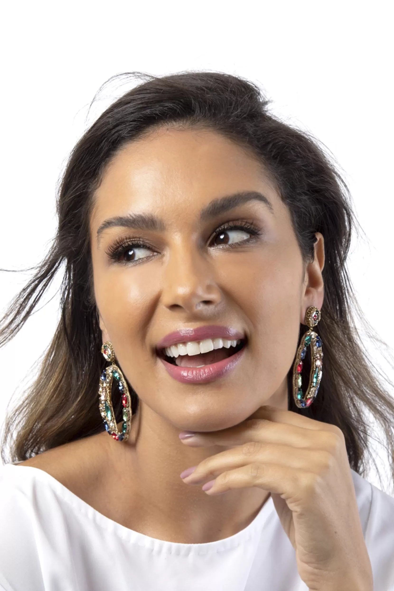 Clearance Deepa Gurnani Freida Earring - Multi Coloured Earrings