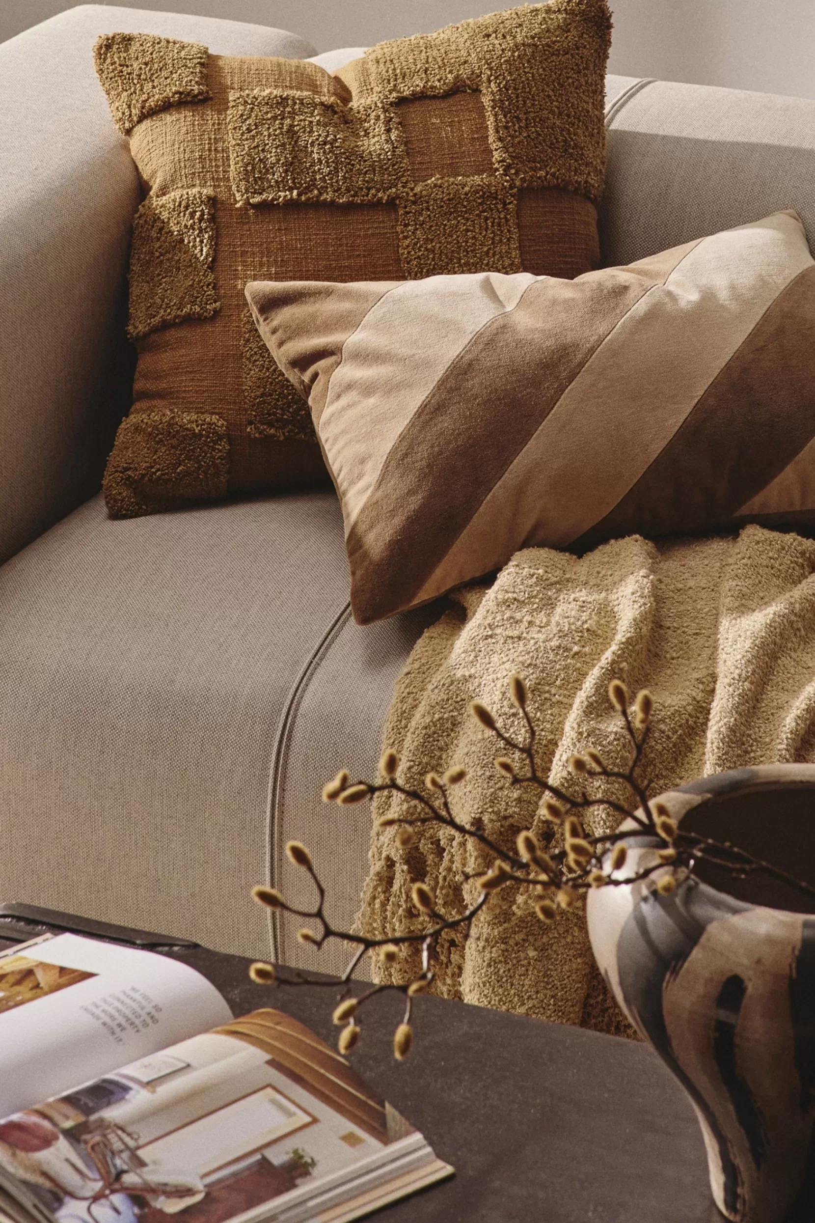 Cheap Kalina Cushion - Brown Crm Cushions & Throws
