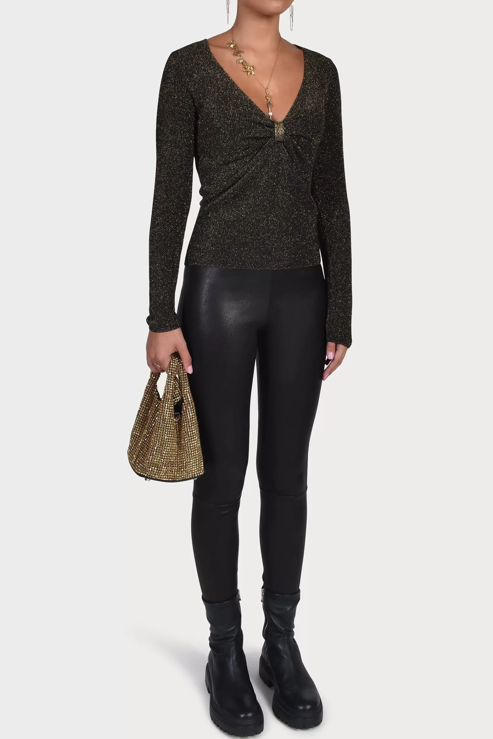 Online LEATHER LEGGING - Pants