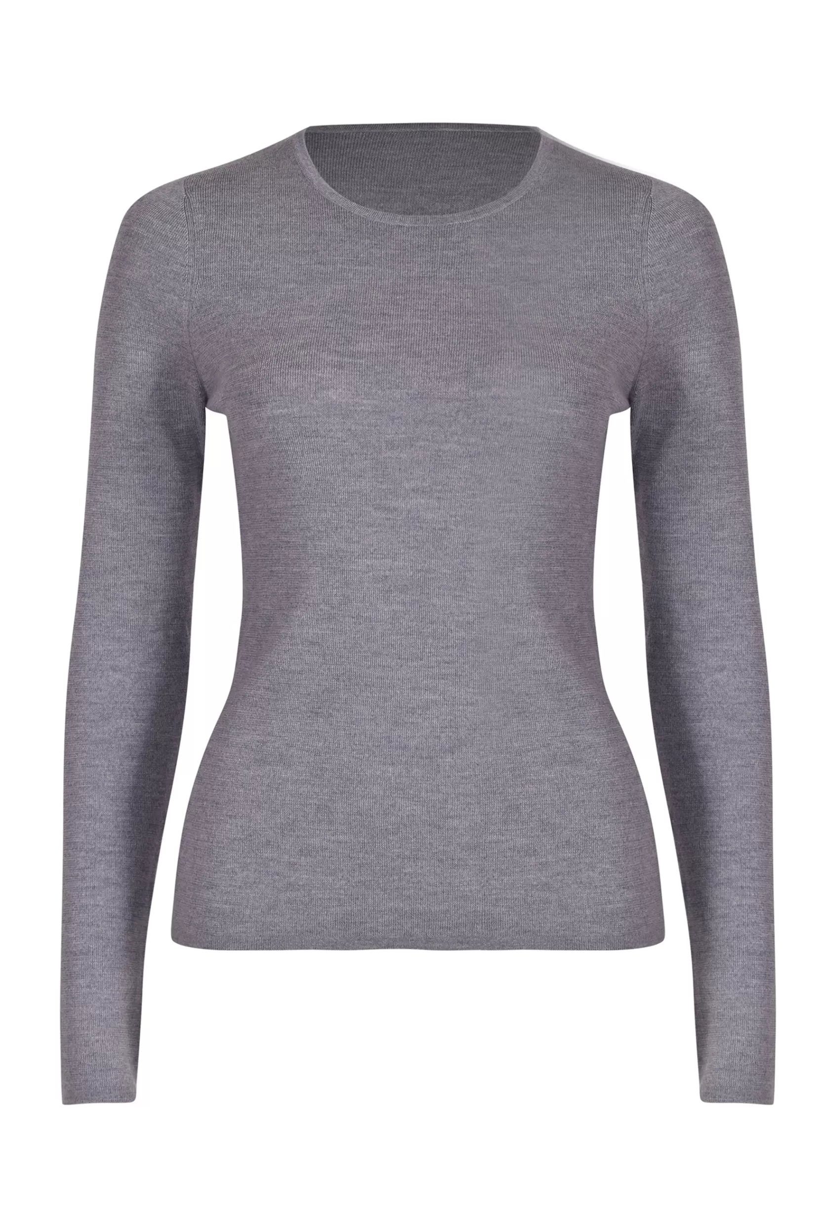 Best MERINO CREW - Grey Marle Knitwear