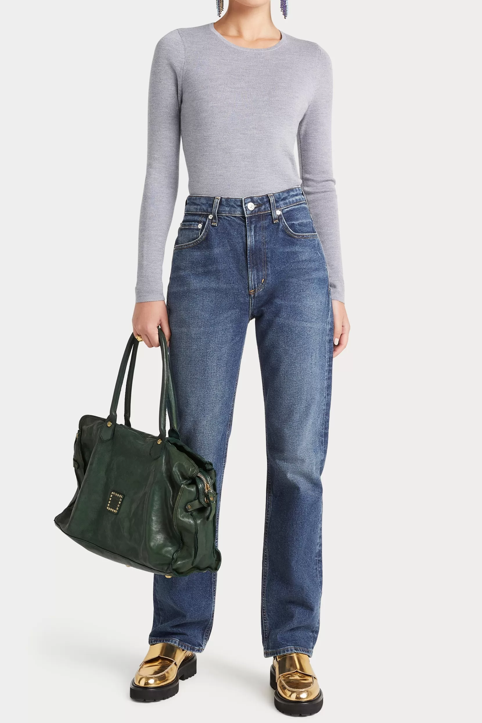 Best MERINO CREW - Grey Marle Knitwear