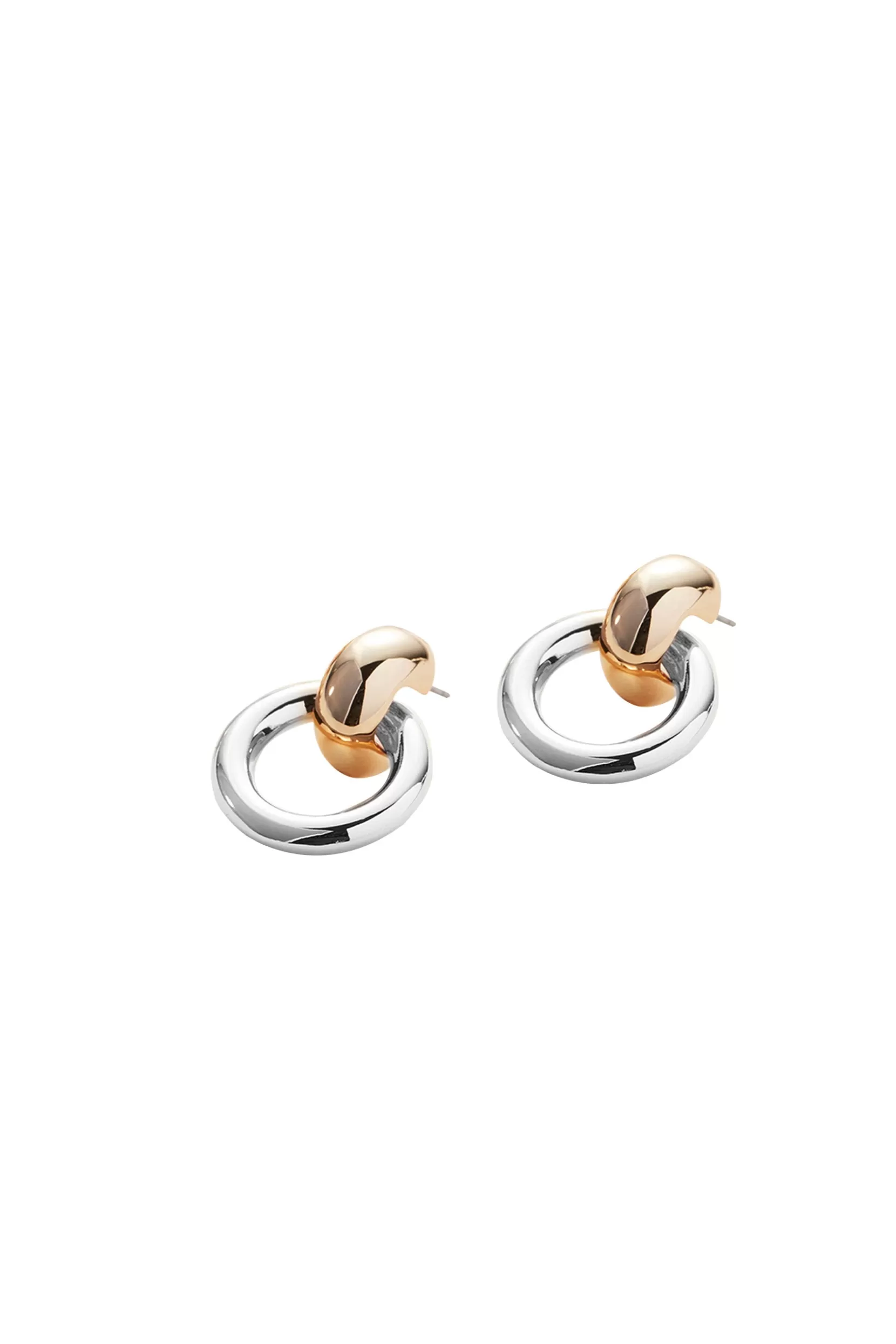 Hot Jenny Bird Puffy Earring - Silver & Gold Earrings