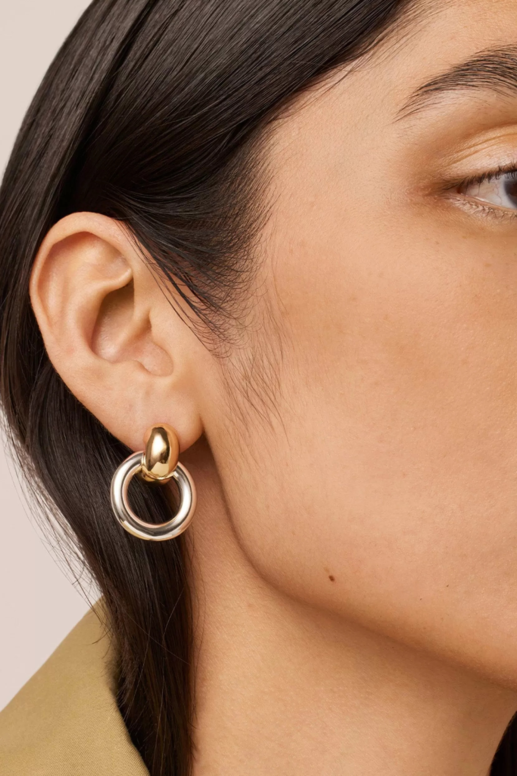 Hot Jenny Bird Puffy Earring - Silver & Gold Earrings