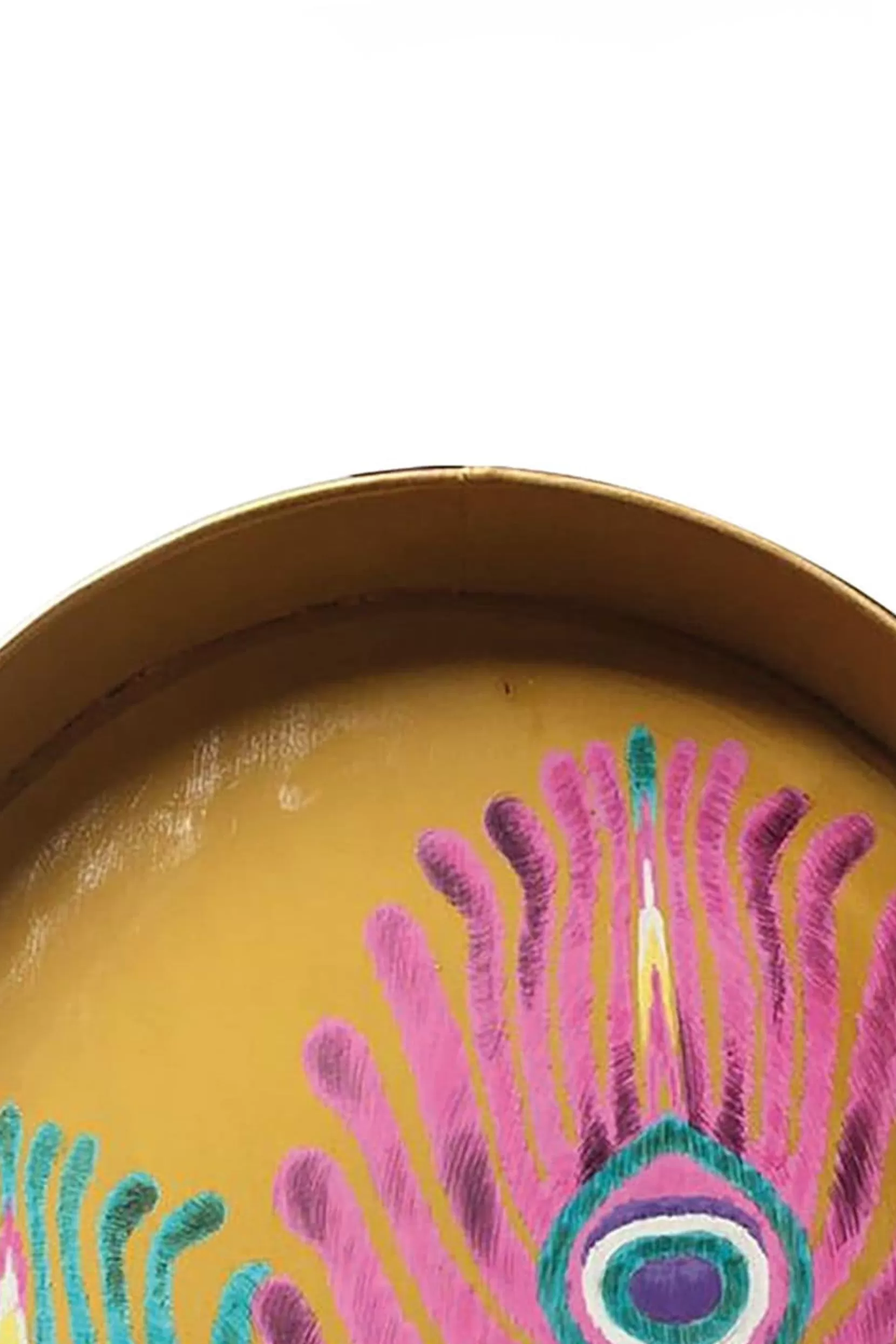Flash Sale Les Ottomans Peacock Oval - Tableware & Trays