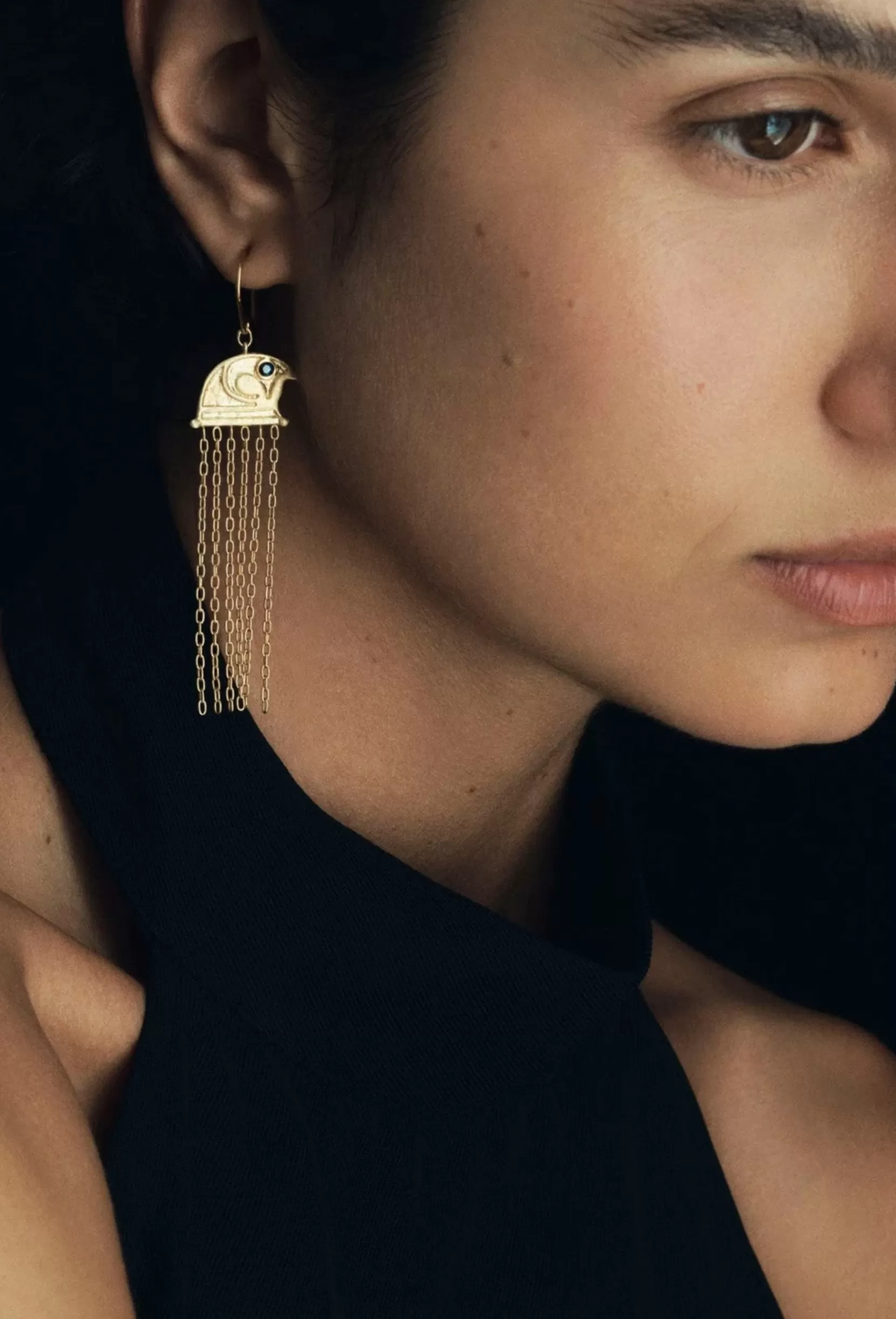 Fashion Temple Of The Sun Falcon Earring - Earrings